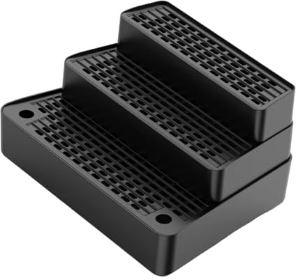 Milageto Rampe de litière Automatique pour Chat, escalier de litière Lavable et imperméable, Facile à Nettoyer, marchepied 3 marches pour Chats âgés, Noir
