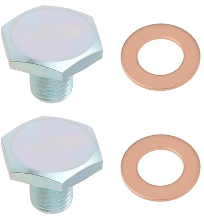 Briny River 2 Tornillos de Drenaje de Aceite para Coche M10x1,25x12mm UAM2957L UAM2857L Compatible con Land Rover Defender Discovery 1 300tdi