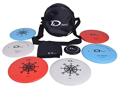 Disc Golf Set, Disc Golf Starter Set with Disc Golf Starter Bag,2 PCS Putter, 2 PCS Mid-Range, 2 PCS Driver, 1 Mini disc, 1 Towel