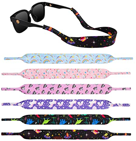Hifot 6 Stücke Kinder Brillenbänder, Neopren Sonnenbrillen Brillenbänder Sportbrillenband Band Brillen Kordel Halter für Sonnenbrillen Sportbrillen