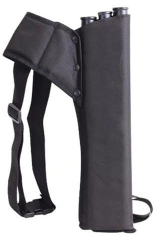 clinmday Archery Hip 3-Tubes Quiver,Adjustable Archery Bag Durable Three-Tube Design Arrow Holder Sports for Accessories, Gear, Tools, Release Tab, Score Card Black