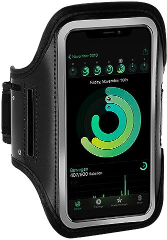 ONEFLOW Brazalete deportivo compatible con Honor Magic6 Lite Armtasche Fitness Armband Sport Laufarmband Outdoor Handyhülle Joggen Arm Halterung Smartphone Handytasche Schwarz