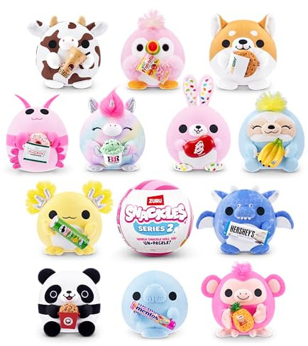 Snackles Serie 2 5-Zoll ZURU Cuddly Squishy Komfort 5-Zoll-Plüsch mit lizenzierten Snack Marke Accessoire zufällige Auswahl, Neutralfarbe