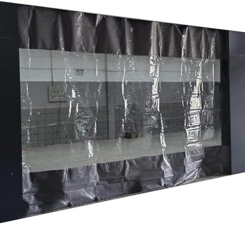 Rygcrud Rideaux en Vinyle pour L'extérieur Imperméable À l'eau, Pergola De Patio Panneau De Bâche avec Œillet, Portes De Maison pour Porche, Séparation De Garage(2.7X2.2M/8.9x7.2FT)