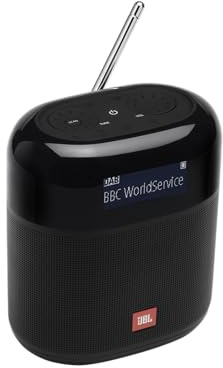 JBL Tuner XL, Radio Portable Dab/Dab+/FM, JBL Pro Sound, Bluetooth 4.2, Conception étanche IPX7, Jusqu’à 15 Heures d’autonomie, écran LCD rétroéclairé à défilement, 5 présélections de Stations, Noir