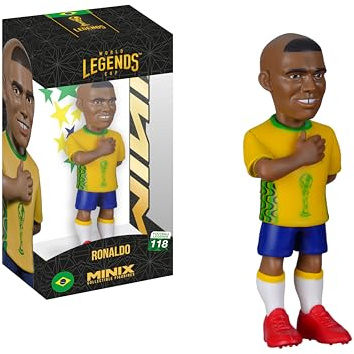 MINIX – Fotboll Legends – världsmästerskap av legender #118 – Brasilien – Ronaldo – samlarfigur 12 cm