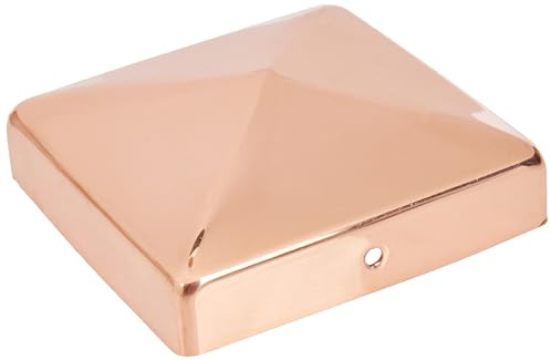 Alberts 217297 Pfostenkappe für Holzpfosten | flache Form | Kupfer | 90 x 90 mm