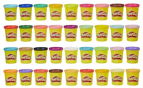 Play-Doh Modeling Compound 36-Pack Case of Colors, Non-Toxic, 3 Oz Cans of Assort. Colors, Non Candy Halloween Handout Toys & Party Favors, Preschool Toys, Ages 2+ (Amazon Exclusive)