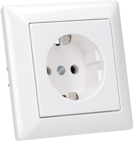 JUNG Komplett-Set AS500: Steckdose A1520WW + 1-fach Rahmen AS581WW Alpinweiß