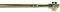 JalousieCrew Vitragestange Scheibengardinen Stange Farbe Messing - 55-225 cm ausziehbar - Scheibenstange (55-85 cm)