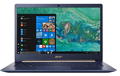 Acer Swift 5 SF514-52T-85A9 Notebook con Processore Intel Core i7-8550U, Ram 8 GB DDR3, 256 GB Intel PCIe SSD, Display 14 FHD IPS Multi-touch LCD, Peso 0,97 Kg, Windows 10 Home, Blu