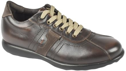 Valleverde Stringata Uomo 49801 in Pelle Marrone Modello Casual. Una Calzatura Comoda Adatta per Tutte Le Occasioni. Autunno Inverno. EU 42