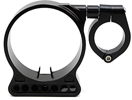Eulina Support de montage latéral pour compteur de vitesse, couvercle d'instrument de moto en aluminium, adapté pour H-arley Sportster XL, 95-14, 883, 1200 (noir)