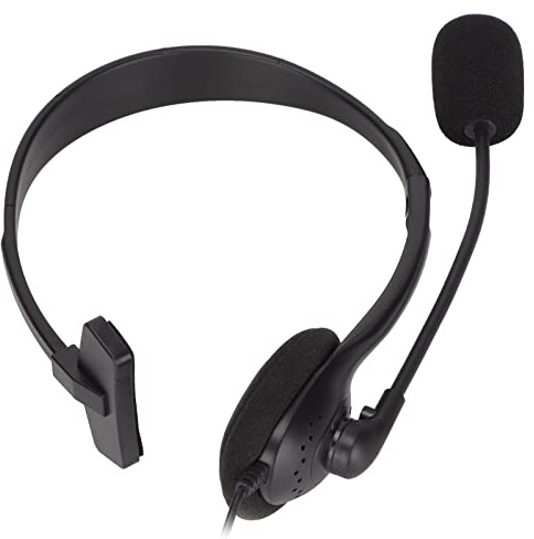 Kafuty-1 telefonheadset, 3,5 mm sladdade mono-headset hörlurar med brusreducerande mikrofon, stöder volymjustering och tyst mikrofon för callcenter, kontor, telefonrådgivning tjänster