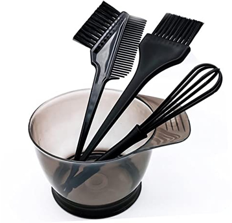 Set di 5 pennelli per sfumare i capelli pettine per prendere in set di ciotole per capelli Set di colori per capelli Salon Strumento per colorare i capelli Kit di cinque pezzi Lavare i