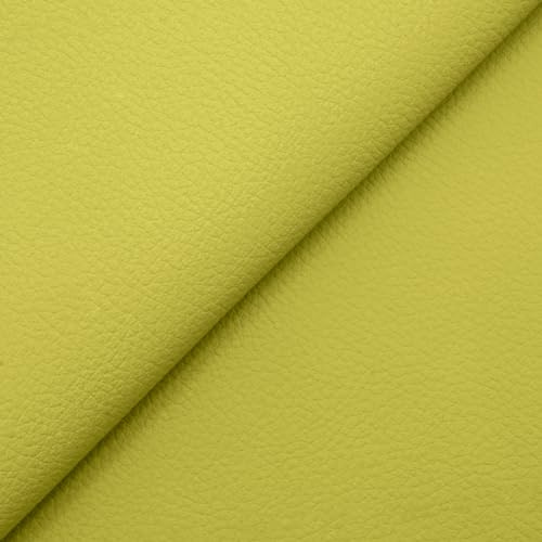 DESHOME Cloe - Ecopelle al metro Similpelle Finta pelle Idrorepellente Tessuto Stoffa in Ecopelle h 140 cm per rivestimento sedie, divani, cuscini, tappezzeria, borse 1 metro Verde acido
