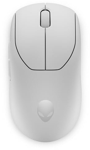 Alienware Mouse da gioco wireless Pro - Connettività cablata wireless/USB da 2,4 GHz, DPI regolabile, tecnologia a sensore ottico, 6 pulsanti programmabili, velocità massima del sensore 650 IPS, luce