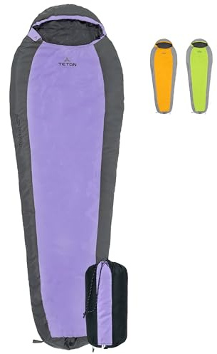 Teton Trailhead, 20 Degree Sleeping Bag; Lightweight, Warm Mummy Sleeping Bag, Camping, Backpacking, Hiking