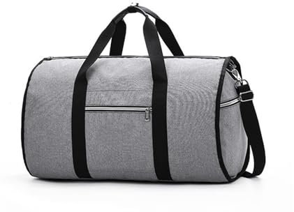 Anseom Bolsa Convertible de Viaje para Ropa, Maleta Colgante Impermeable para Hombres y Mujeres, para Trajes de Negocios, Gris