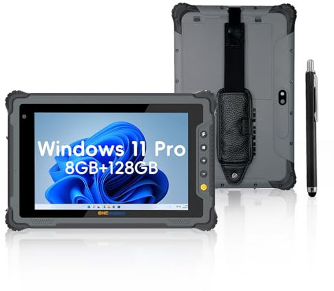ONERugged Rugged Tablet M80J, 8 Zoll Windows 11 Pro Robustes Tablet, 8GB+128GB, Intel N5100, IP65 Wasserdicht, 5000mAh, 4G LTE GPS Industrieller Outdoor-PC Für Bauarbeiten