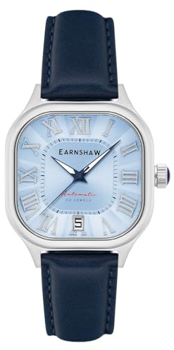 Thomas Earnshaw Reloj automático Coussin de 39 mm para hombre con correa de cuero ES-8284, Correa