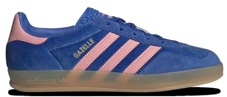 adidas Originals Gazelle Indoor Womens Sneaker (Blue Semi Pink Spark, 6.5)