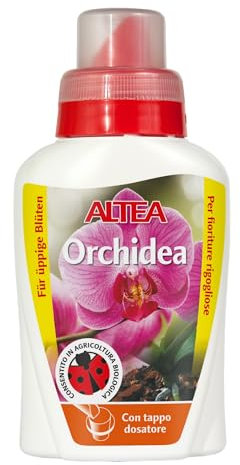 Altea Engrais Orchidées liquide, engrais pour ochidées de toutes tailles et couleurs, engrais équilibré naturel riche en acides aminés et vitamines, haute assimilabilité, flacon 300 ml