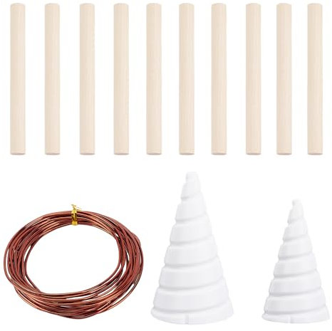 NICENEEDED Antena de Jardinería para Electrocultivo de 16.4 pie de Largo, Estacas de Alambre de Cobre para Jardín Bobina de Cobre para Jardinería