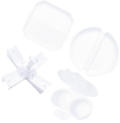 SHOWERORO Juego De Vaporera Para Microondas Caja Para Freír Patatas Parrilla Para Tocino Juego De Herramientas Para Hornear Material Resistente Fácil De Usar En El Hogar