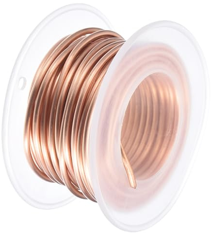 QUARKZMAN 5 m mjuk koppartråd 12 gauge, 99,9 % ren kopparspole (2 mm) fast tråd för elektrokulturer gör-det-själv trädgårdsdekorationer