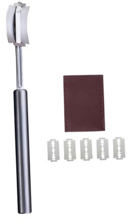 GRIRIW Cuchillo De Pan De Acero Inoxidable Para Cortar Pan Cortador De Masa Multiusos Para Pizza y Repostería Con Cuchillas Resistentes Al Desgaste Para Cocina y Hornos