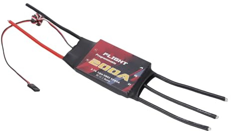 Naroote ESC sin Escobillas, ESC para Drones con Batería LiPo, Controlador de Velocidad Eléctrico con PCB UBEC de 5A, Ideal para Cuadricóptero, 200A 2 a 7S