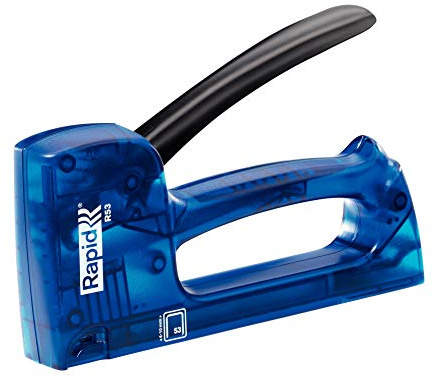 Rapid R53 Graffatrice Manuale per Graffette n. 53, Dotata di Impugnatura Ergonomica e Parti Interne in Acciaio, Adatta a Lavorare con Tessuti e Tappezzeria