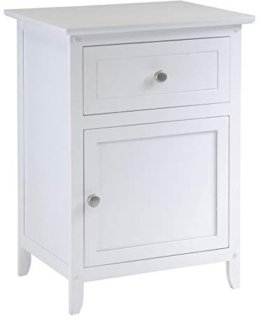 Winsome Eugene Accent Table, Classic Small Bedside Table for Bedroom, Sturdy Nightstand with Storage, Convenient Furniture for Couch Side, Living Room, Entryway