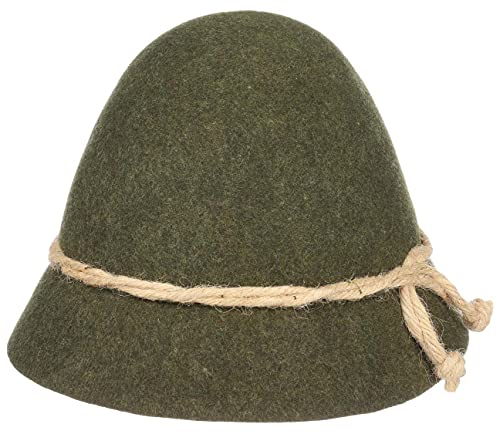 Lodenhut Manufaktur Schinderhannes Hut Trachtenhut Schützenhut Oktoberfesthut Wollfilzhut (58 cm - Oliv)