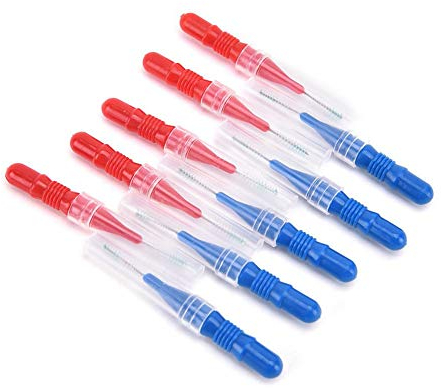 Xrten Scovolini per Denti,Spazzola Interdentale Professionali,Pulizia Orale,2.5mm/3.0mm(Blu e Rosso)