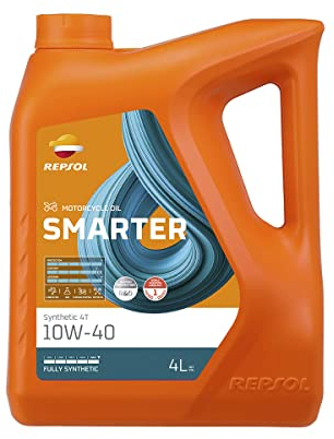 REPSOL Olio lubrificante sintetico per moto SMARTER SYNTHETIC 4T 10W-40 4L