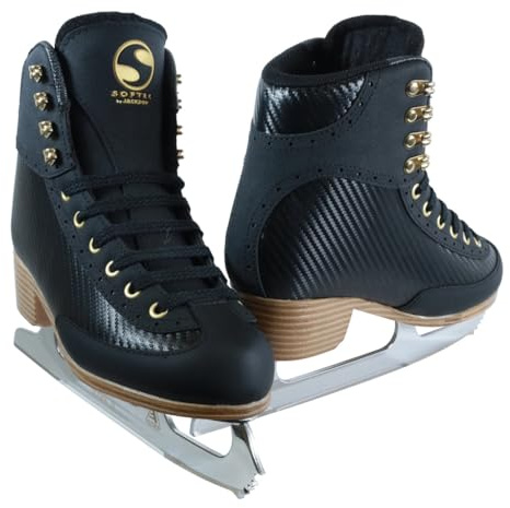 Jackson Ultima Softec Nova Black Womens/Girls Ice Figure Skates - Womens Size 9, Medium Width