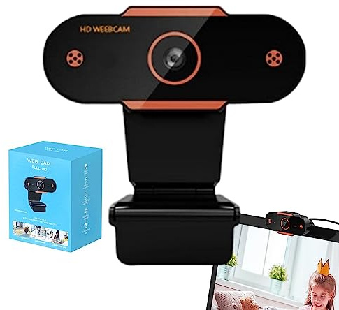 Holdes Cámara Web HD, cámara Web USB, cámara USB Ajustable 1080P HD | Cámara Web Ajustable para Laptop para Clases en línea, videoconferencias y transmisiones en