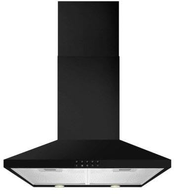 CDA 60cm Chimney Hood - Black