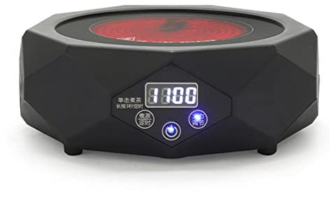 LeGDOr 1100 W Riscaldatore Elettrico Stufa Macchina per Il tè Stufa in Ceramica Piastra Calda Elettrica Forno di Riscaldamento Caldaia Ad Acqua Multi-fornello Stufa per Il tè 220 V,Nero