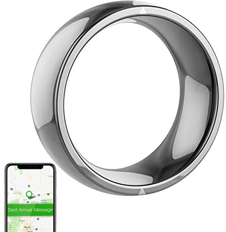 Decorazione ad anello intelligente, anello sportivo senza fili, anello per chiamate virtuali, anello di notifica in argento, anello in carburo di tungsteno argento da uomo e anello impermeabile IP68