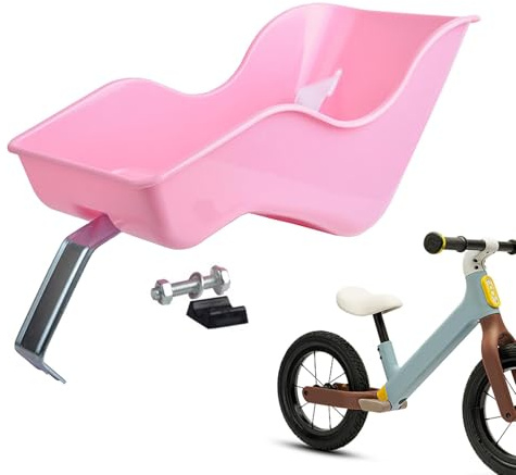 Generico Sedia per Bambole da Bicicletta, Seggiolino per Bambole da Bicicletta,Portabici da Bicicletta per Bambole con Cinturino a Clip | Attacco per seggiolino per Bambini Rosa per Bambole