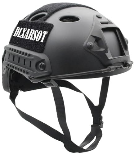 DLXARSOT Tactical Airsoft Helmet Adjustable Style PJ Type Fast Helmet Bump Army Helmet with NVG Mount for CQB Paintball CS