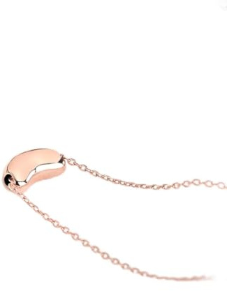 Colliers et pendentifs en Forme de Haricots en Argent Sterling 925 pour Femmes, Bijoux en Argent Sterling