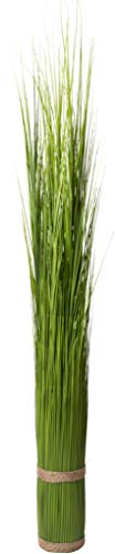 Nova-Nature künstliches Grasarrangement auf rundem Sockel mit Bastband (ca. 145 cm)