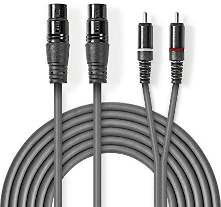 Nedis Cavo audio XLR 2x XLR d e 3 pin femmina - 2x RCA