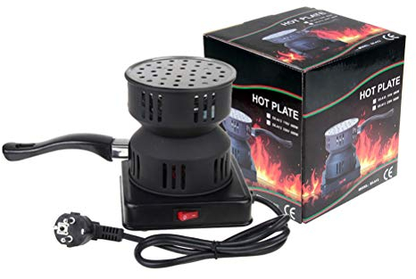 Calayu Allume-charbon électrique, brûleur électrique à charbon de bois au charbon de bois électrique, plaque chauffante à thé, chauffage électrique Mini cuisinière