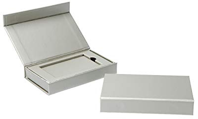 Hochwertige Gutscheinverpackung mit Magnetverschluss 12x7x2 cm, Artikel Farbe:schwarz matt Naturpapier, Inhalt:Gutscheinhalterung