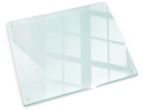 Generic Wallfluent Tabla de Cortar 60x52 cm Transparente Durable Para la cocina De cristal